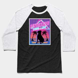 Vaporwave Aesthetic 80th Dog Synthwave Retro Baseball T-Shirt